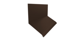 Планка примыкание верхнее к стене фальц Grand Line 150х130х20 0,45 PE с пленкой RAL 8017 шоколад (2м)