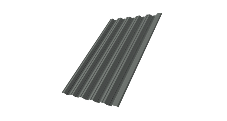 Профнастил НС35 R 0.45 PE RAL 7005 мышино серый