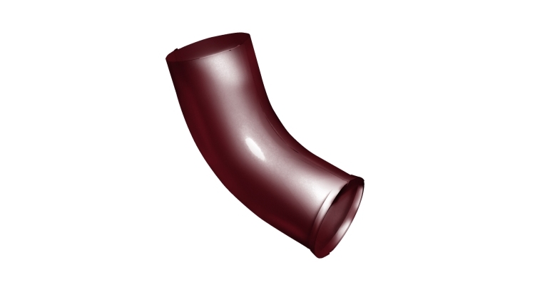 Колено стока Grand Line PU 90 мм RAL 3005 красное вино
