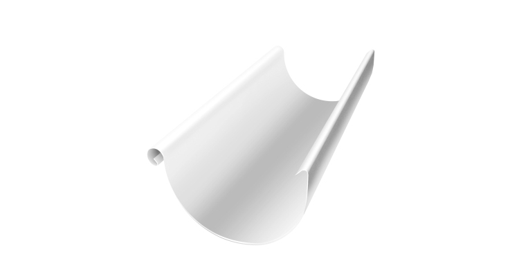 Желоб полукруглый Grand Line PU 150 мм 3 м RAL 9003 сигнальный белый