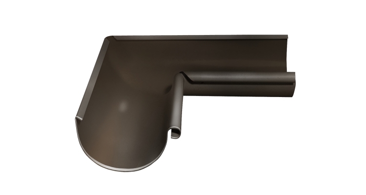 Угол желоба внутренний Grand Line PU 90 гр 150 мм RR 32 темно-коричневый