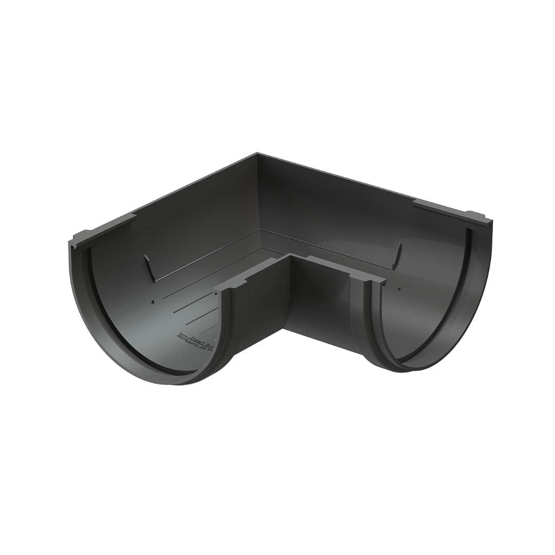 Универсальный угол желоба 90° Standard, серый