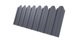 Профнастил С10A фигурный 0,45 Drap RAL 7004 сигнальный серый