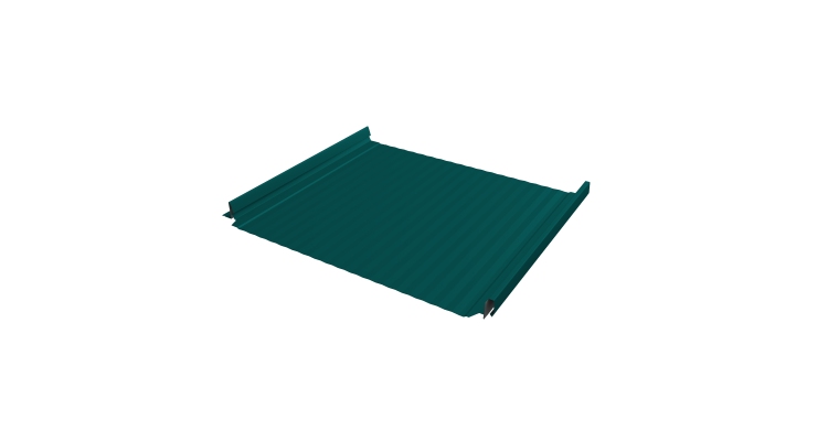 Кликфальц Pro Gofr Grand Line 0,45 PE с пленкой на замках RAL 5021 водная синь