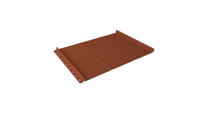 Кликфальц Line Grand Line 0.5 PurLite Мatt с пленкой RAL 8004 терракота