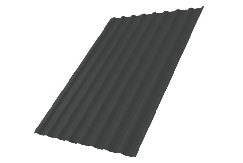Профнастил С20В 0.45 PE-Double RAL 7016 антрацитово-серый