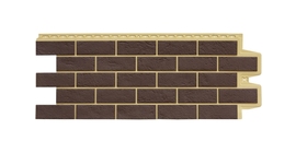 Фасадная панель GL Состаренный кирпич Design Plus каштан с песочным швом