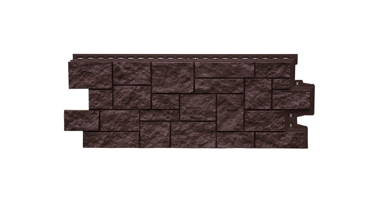 Фасадная панель GL Дикий камень Classic шоколадный