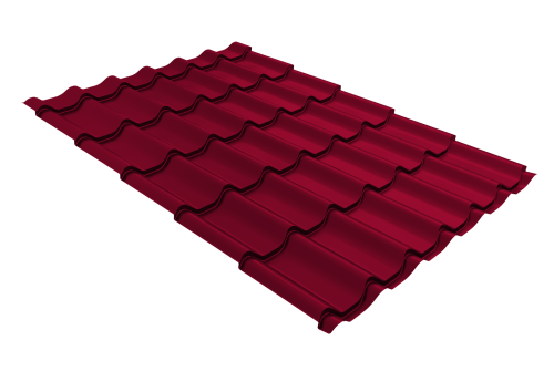 Металлочерепица классик Grand Line 0,45 PE RAL 3003 рубиново-красный