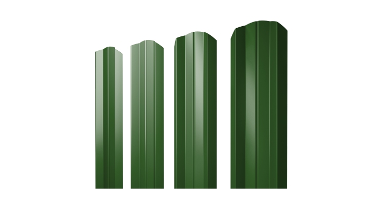 Штакетник М-образный A фигурный 0,45 PE RAL 6002 лиственно-зеленый