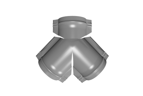 Тройник Y малого конька полукруглого 0,45 Drap TX с пленкой RAL 7004 сигнальный серый