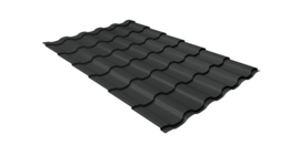 Металлочерепица кредо Grand Line 0,45 Drap TX RAL 7016 антрацитово-серый