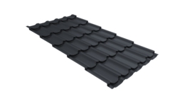 Металлочерепица квинта плюс 0,45 Drap TR RAL 7024 мокрый асфальт