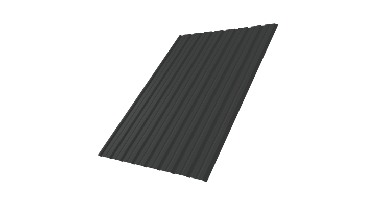 Профнастил С10B 0.45 PE с пленкой RAL 7016 антрацитово-серый