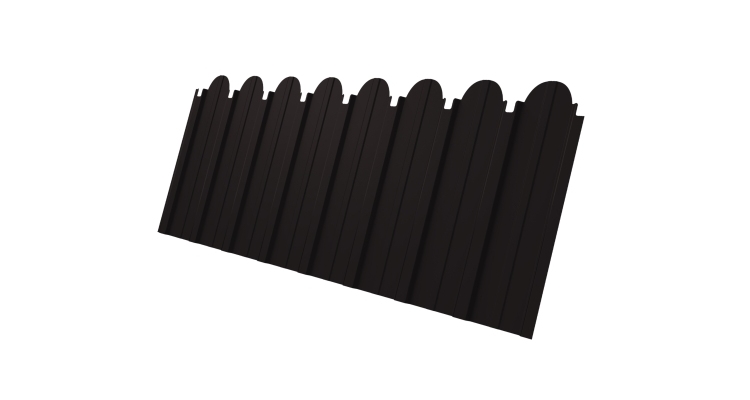 Профнастил C10A фигурный 0.5 Velur X RAL 9005 черный