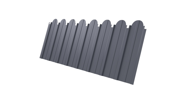 Профнастил C10A фигурный 0.4 PE RAL 7004 сигнальный серый