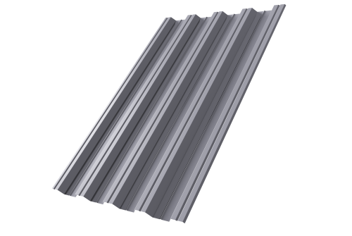 Профнастил НС44 0,7 PE RAL 7004 сигнальный серый
