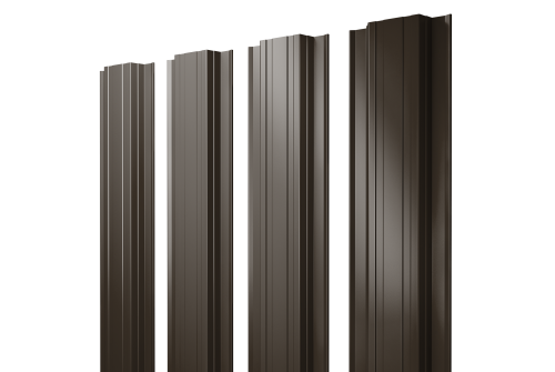 Штакетник Прямоугольный с прямым резом 0,45 Drap TX RR 32 темно-коричневый