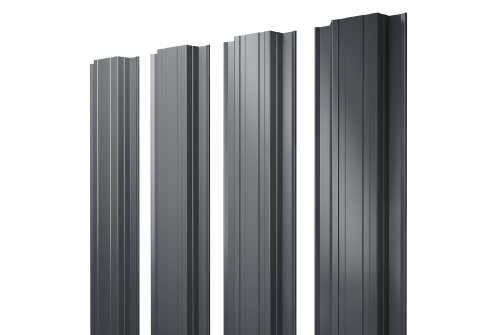 Штакетник Прямоугольный с прямым резом 0.5 Satin RAL 7024 мокрый асфальт