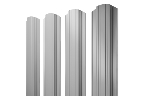 Штакетник Прямоугольный фигурный 0.4 PE RAL 7004 сигнальный серый