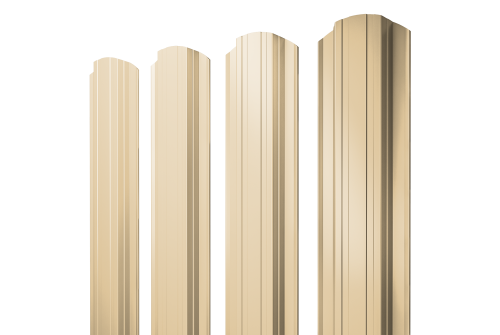 Штакетник Прямоугольный фигурный 0.4 PE RAL 1014 слоновая кость