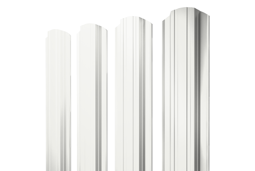 Штакетник Прямоугольный фигурный 0.5 Satin RAL 9003 сигнальный белый