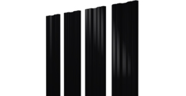 Штакетник Twin с прямым резом 0.45 Drap TX RAL 9005 черный