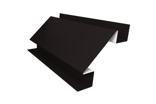 Планка угла внутреннего сложного Блок-хаус new 0,45 Drap RAL 9005 черный (2м)