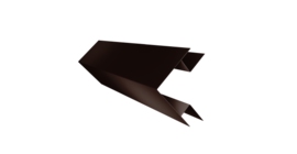 Планка угла внешнего сложного Блок-хаус new 0,45 Drap TwinColor RAL 8017 шоколад (3м)