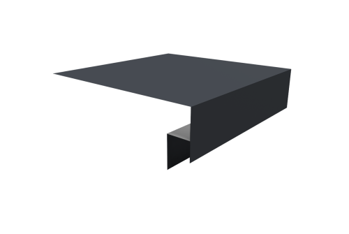 Планка околооконная сложная Блок-хаус new 200х50х27 0,45 Drap TX RAL 7024 мокрый асфальт (3м)