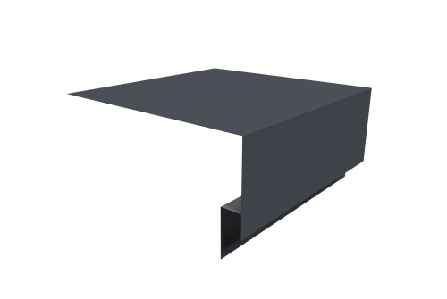 Планка околооконная сложная Блок-хаус new 250х75х27 0,45 Drap TX RAL 7024 мокрый асфальт (3м)