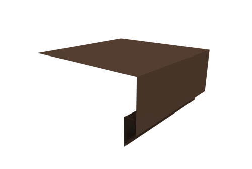 Планка околооконная сложная Блок-хаус new 250х75х27 0,45 Drap TwinColor RAL 8017 шоколад (2м)