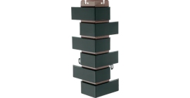 Наружный угол кирпич клинкерный (графит) 0.45х0.16 м