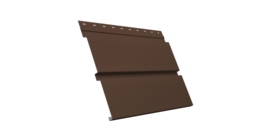 Софит металлический Квадро Брус с перфорацией 0,45 Drap ST с пленкой RAL 8017 шоколад