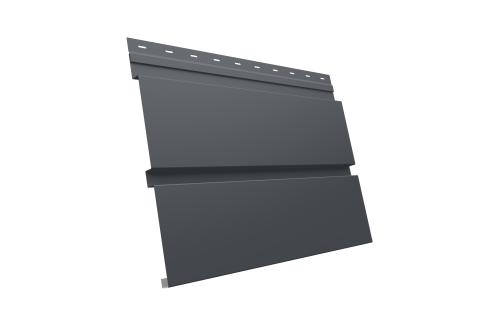 Софит металлический Квадро Брус без перфорации 0,5 Satin с пленкой RAL 7024 мокрый асфальт