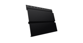 Софит металлический Квадро Брус без перфорации 0,5 Drap с пленкой RAL 9005 черный