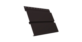 Софит металлический Квадро Брус с перфорацией 0,5 Drap с пленкой RAL 9005 черный