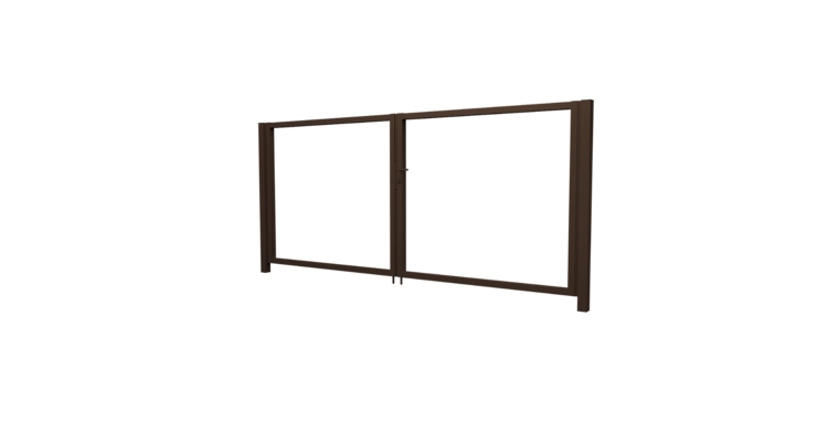 Ворота Жалюзи Texas 2.0х3.6 RAL 8017 без заполнения (ламель 125 мм)