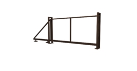 Ворота откатные Жалюзи Texas 2.0х4.0 RAL 8017 без заполнения (ламель 150 мм)