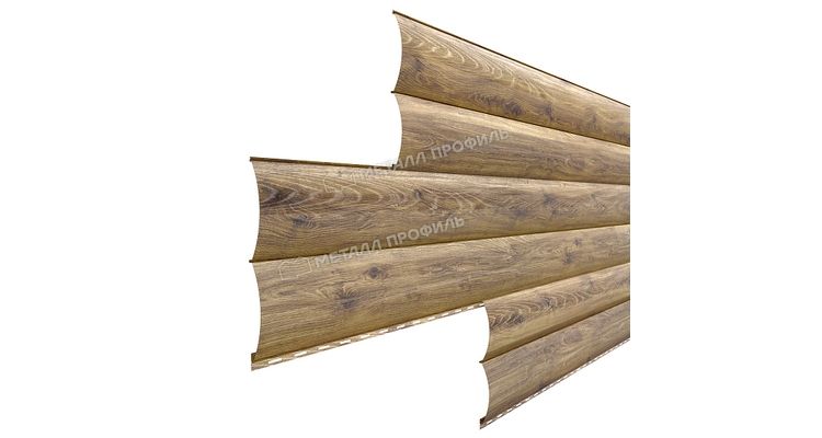 Сайдинг Металл Профиль Woodstock-Т-28х330 (ECOSTEEL_T-12-Дуб-0.45)