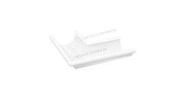 Угол желоба наружный Металл Профиль GS lite D125х90 градусов RAL 9003