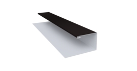 Планка П-образная Экобрус 0,5 Satin Matt TX RAL 9005 черный (2м)