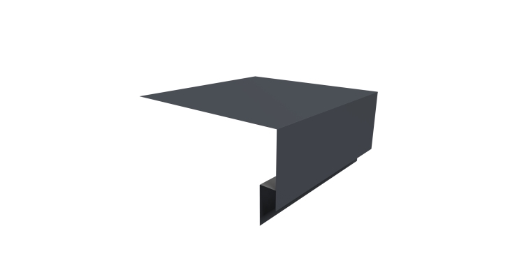 Планка околооконная сложная Экобрус Grand Line 200х75х25 0,45 Drap TR RAL 7024 мокрый асфальт (3м)