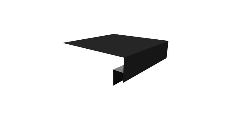 Планка околооконная сложная Экобрус Grand Line 250х50х25 0,45 PE с пленкой RAL 9005 черный (3м)