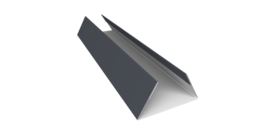 Планка стыковочная составная нижняя 0,45 Drap ST RAL 7024 мокрый асфальт (3м)