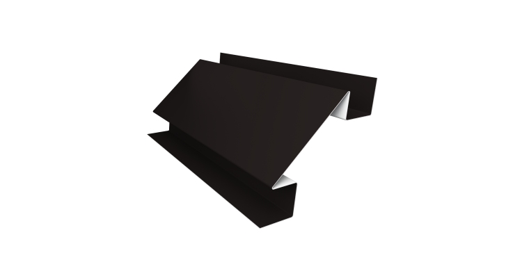 Угол внутренний сложный 75мм 0,45 Drap RAL 9005 черный (2м)