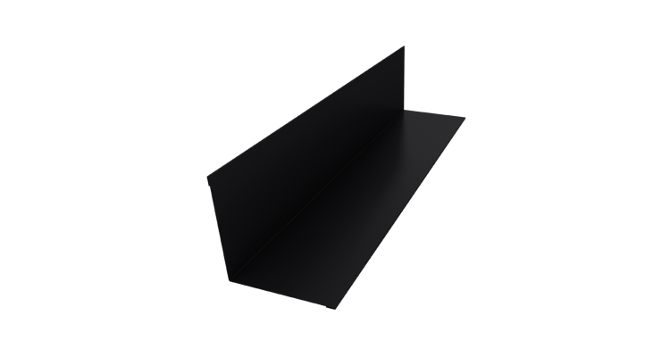 Угол внутренний 110х110 0,5 Satin Matt RAL 9005 черный (3м)