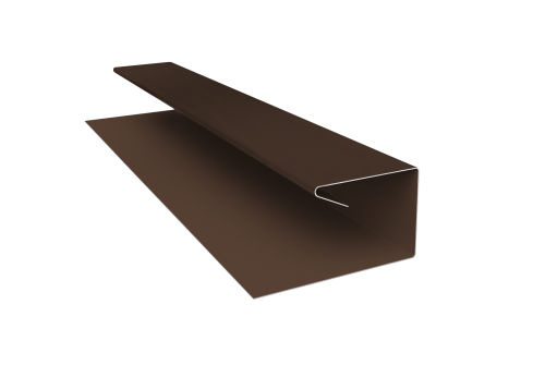 Планка П-образная завершающая сложная (КД) 0,45 Drap TwinColor RAL 8017 шоколад (3м)