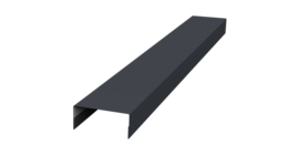 Крышка 30х20 жалюзи Texas 0,7 PE RAL 7024 мокрый асфальт (2,5м)