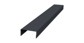 Крышка 30х20 жалюзи Texas 0,5 Satin Matt TX RAL 7024 мокрый асфальт (2,5м)